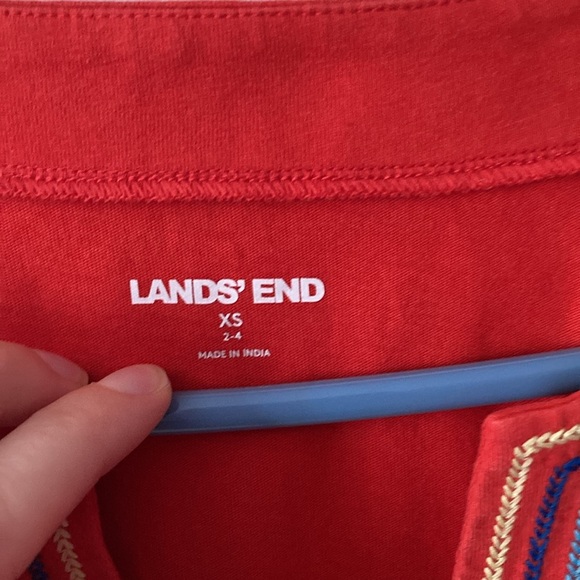 Lands End red dress. XS - Picture 3 of 6
